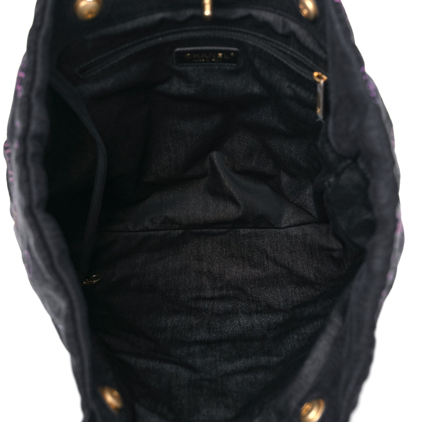 Denim Quilted Denim Mood Maxi Shopping Bag Black Multicolor