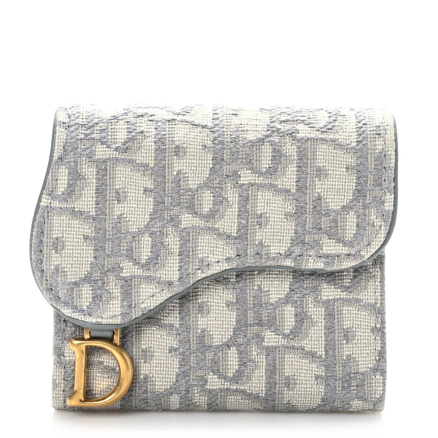 Oblique Saddle Lotus Wallet Grey