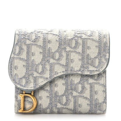 Christian Dior Oblique Saddle Lotus Wallet Grey 1 of 7