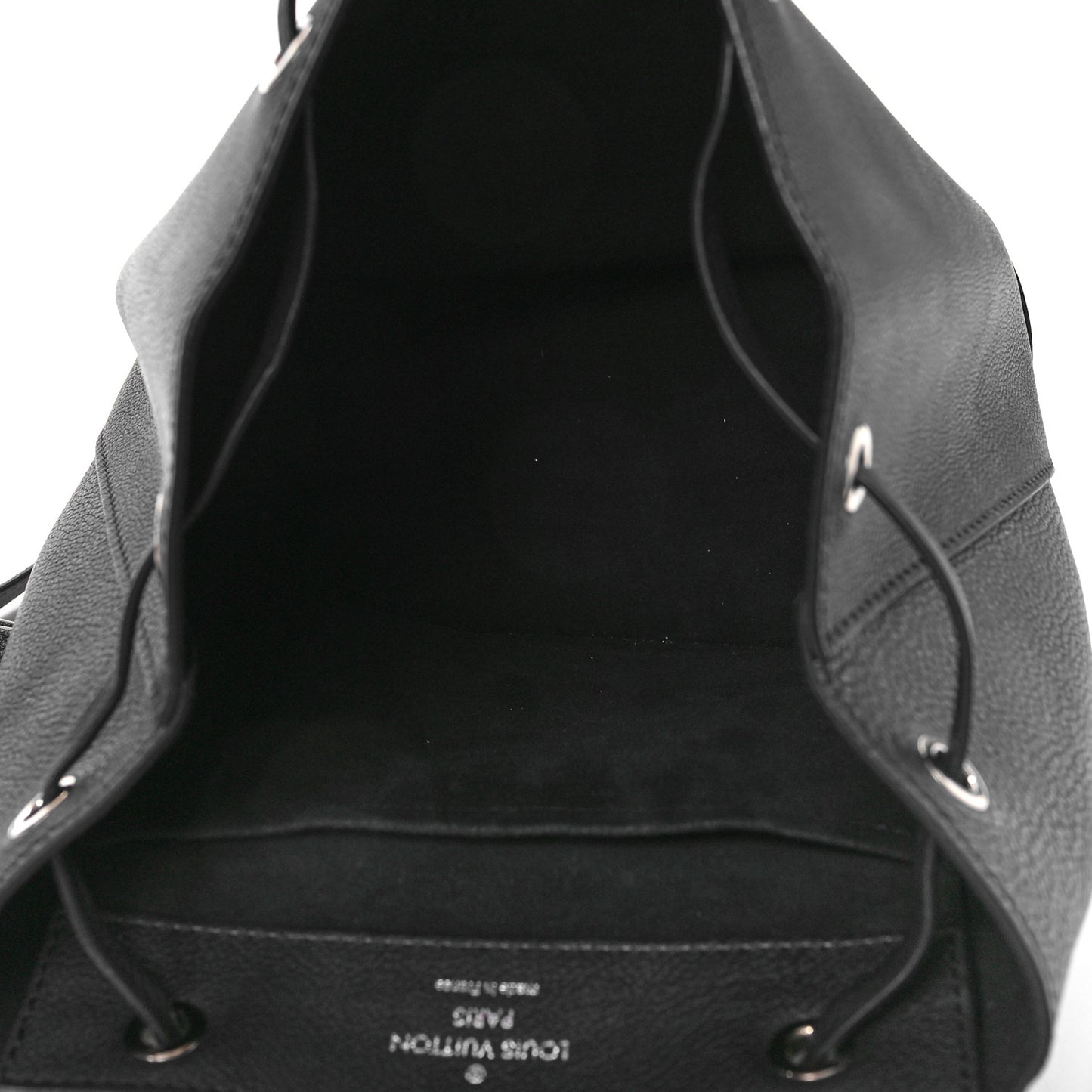 Calfskin Mechanical Flowers Lockme Backpack Black White