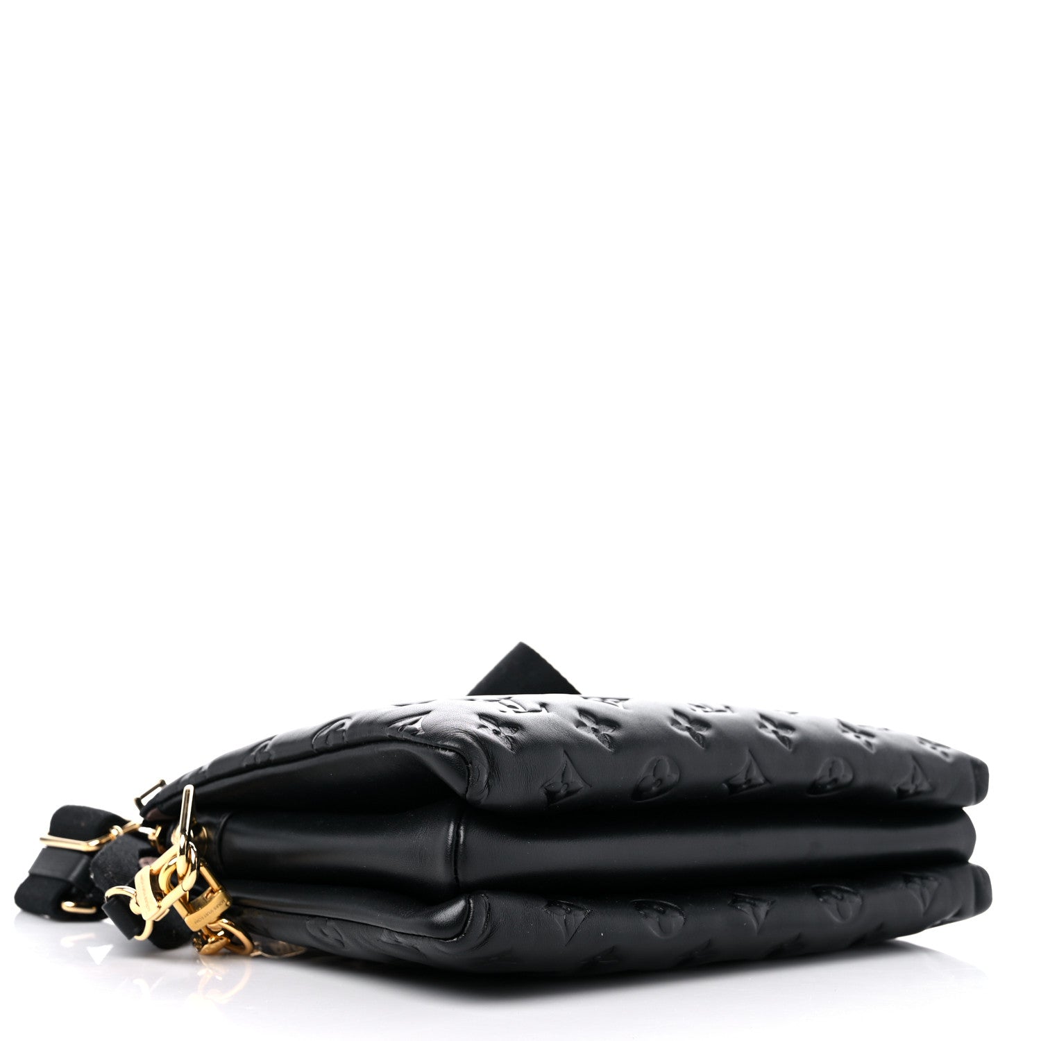 Louis Vuitton Lambskin Embossed Monogram Coussin PM Black 4 of 12