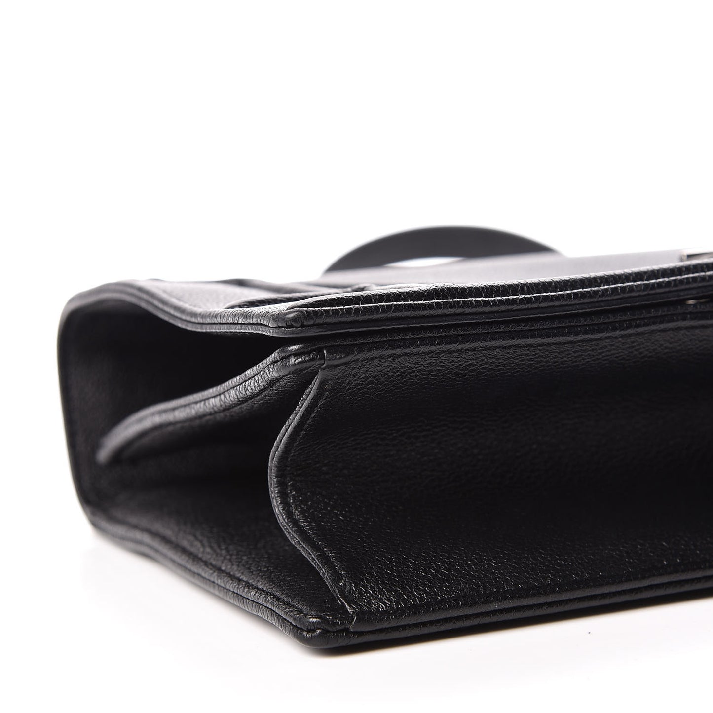 Grained Calfskin Medium Diorama Flap Bag Black