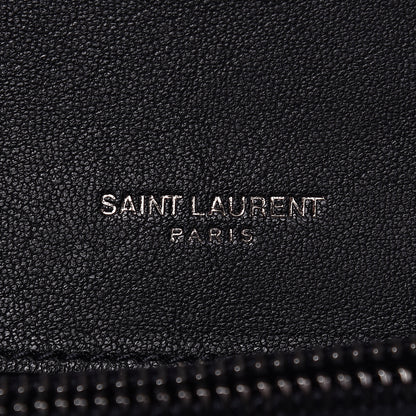 Saint Laurent Sheepskin Matelasse Chevron Monogram Medium College Bag Black 6 of 13