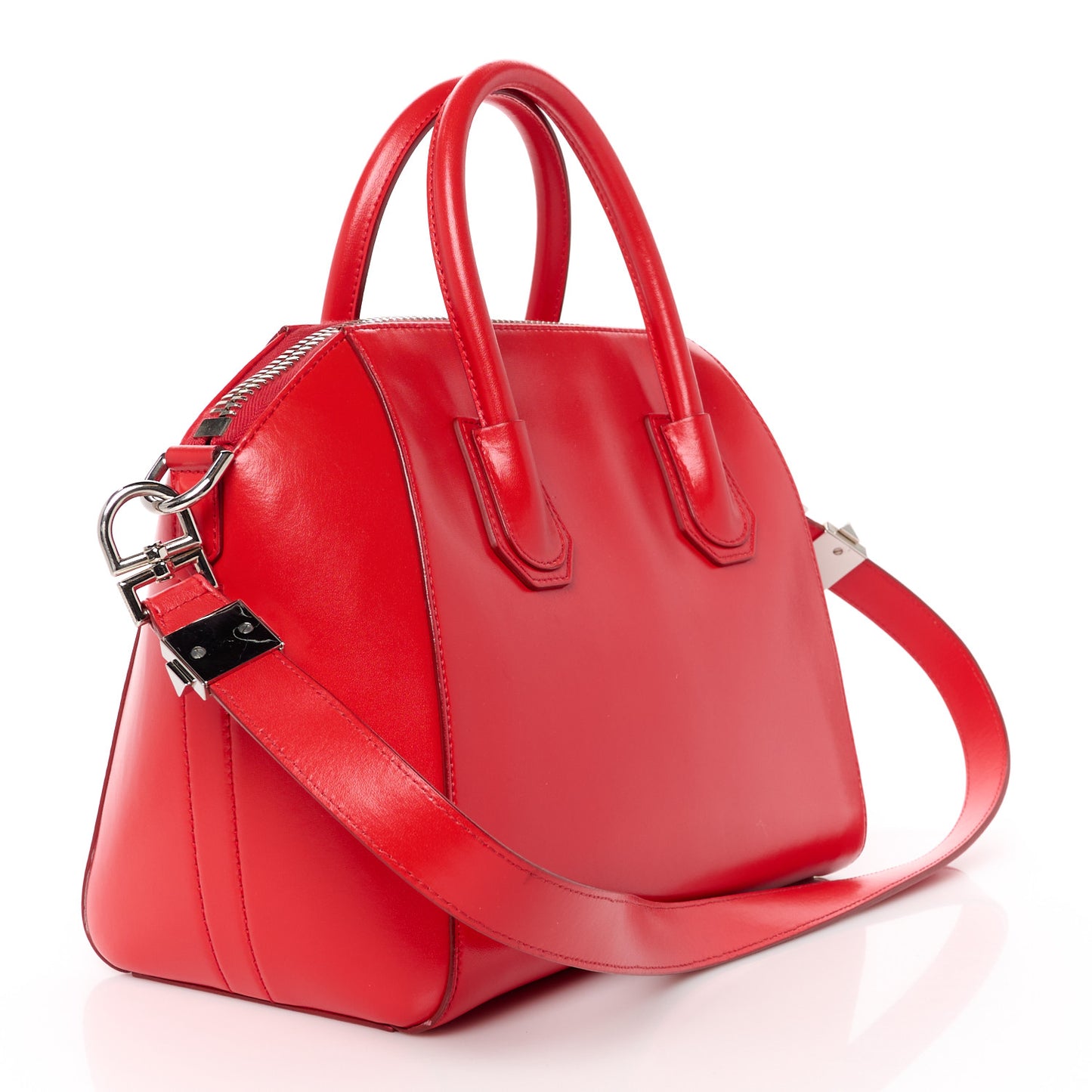 Shiny Lord Calfskin Small Antigona Medium Red