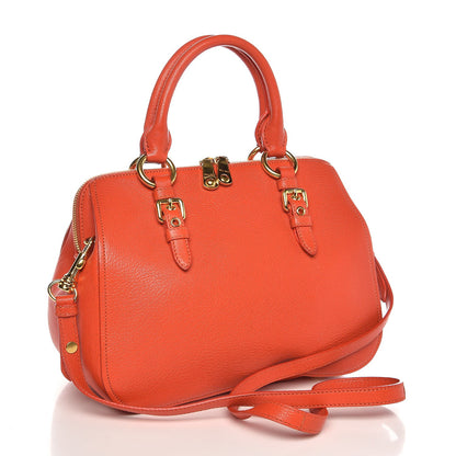 Miu Miu Goatskin Madras Bauletto Orange 4 of 9