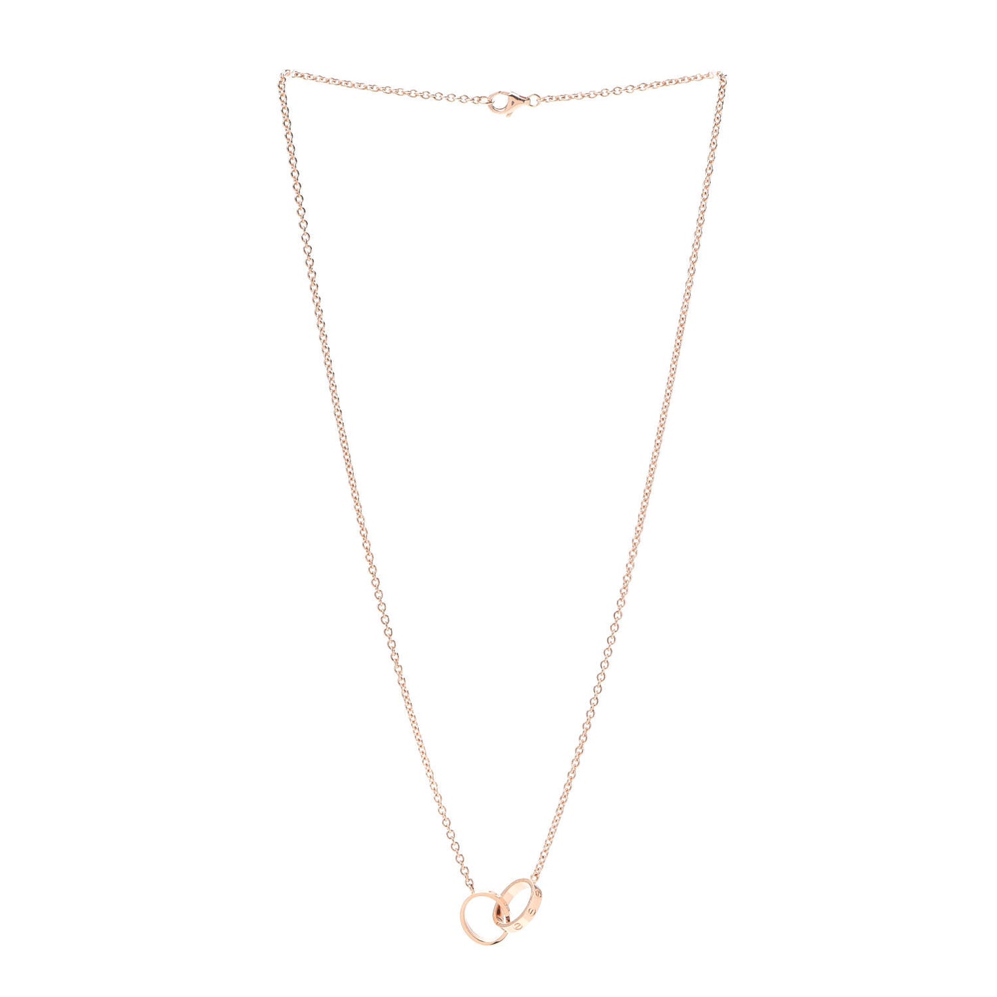18K Pink Gold Interlocking LOVE Necklace