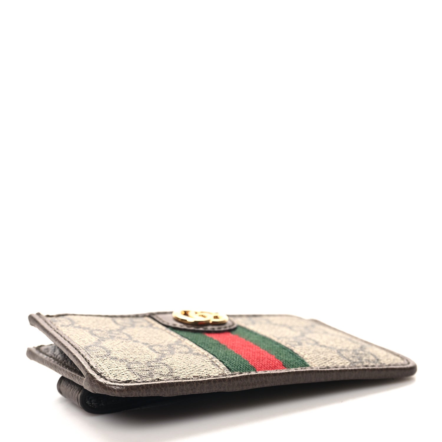 Gucci GG Supreme Monogram Web Ophidia Zip Card Case Brown 4 of 7
