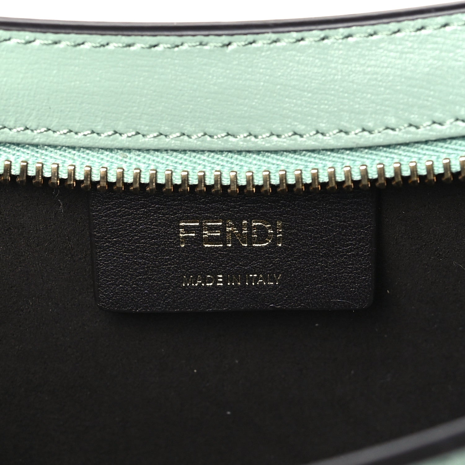 Fendi Vitello Palmellato Fendi O'Lock Swing Menta 6 of 9