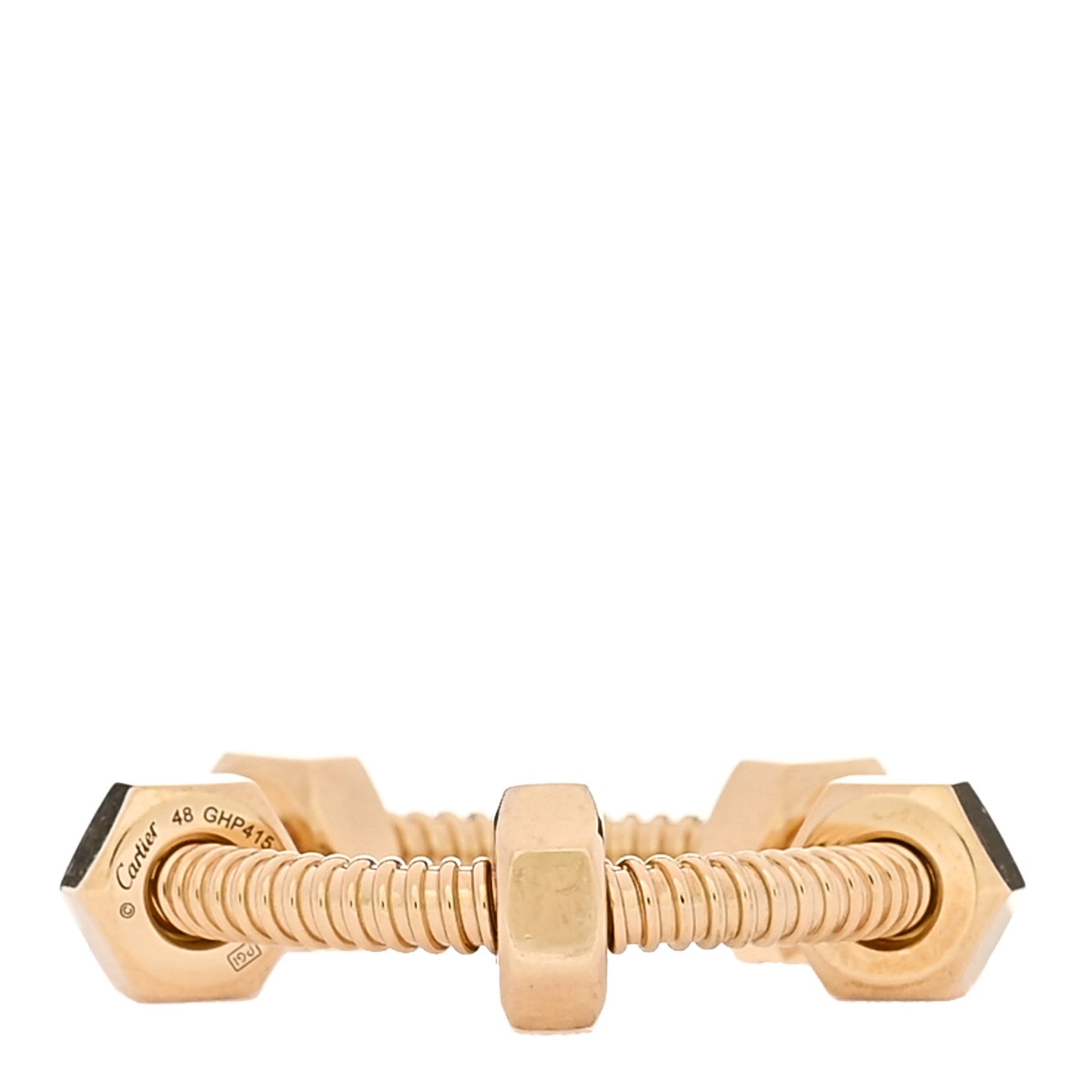 18K Yellow Gold Ecrou de Cartier Ring 48 4.5