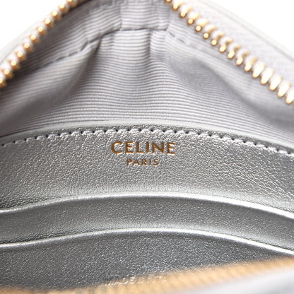 Celine Laminated Calfskin Quilted Small C Charm Bag Silver 5 of 10