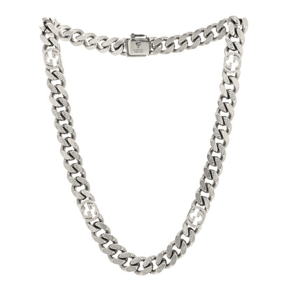 Gucci Palladium Interlocking G Gurmette Chain Necklace Silver 3 of 5