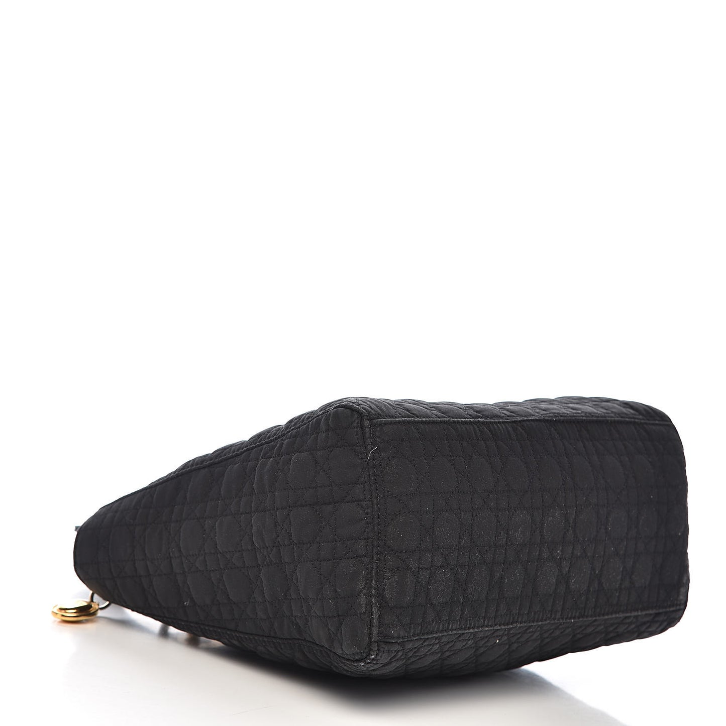 Nylon Cannage Medium Lady Dior Black