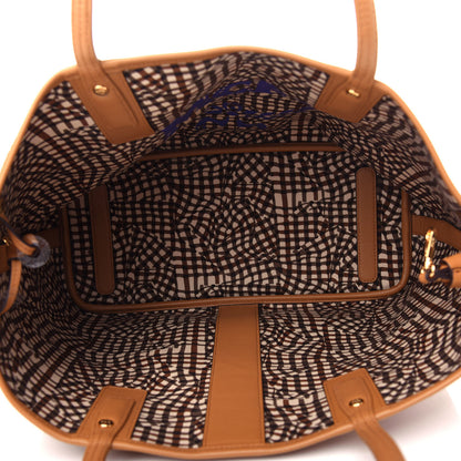 MCM Visetos Medium Liz Reversible Shopper Tote Cognac 6 of 10