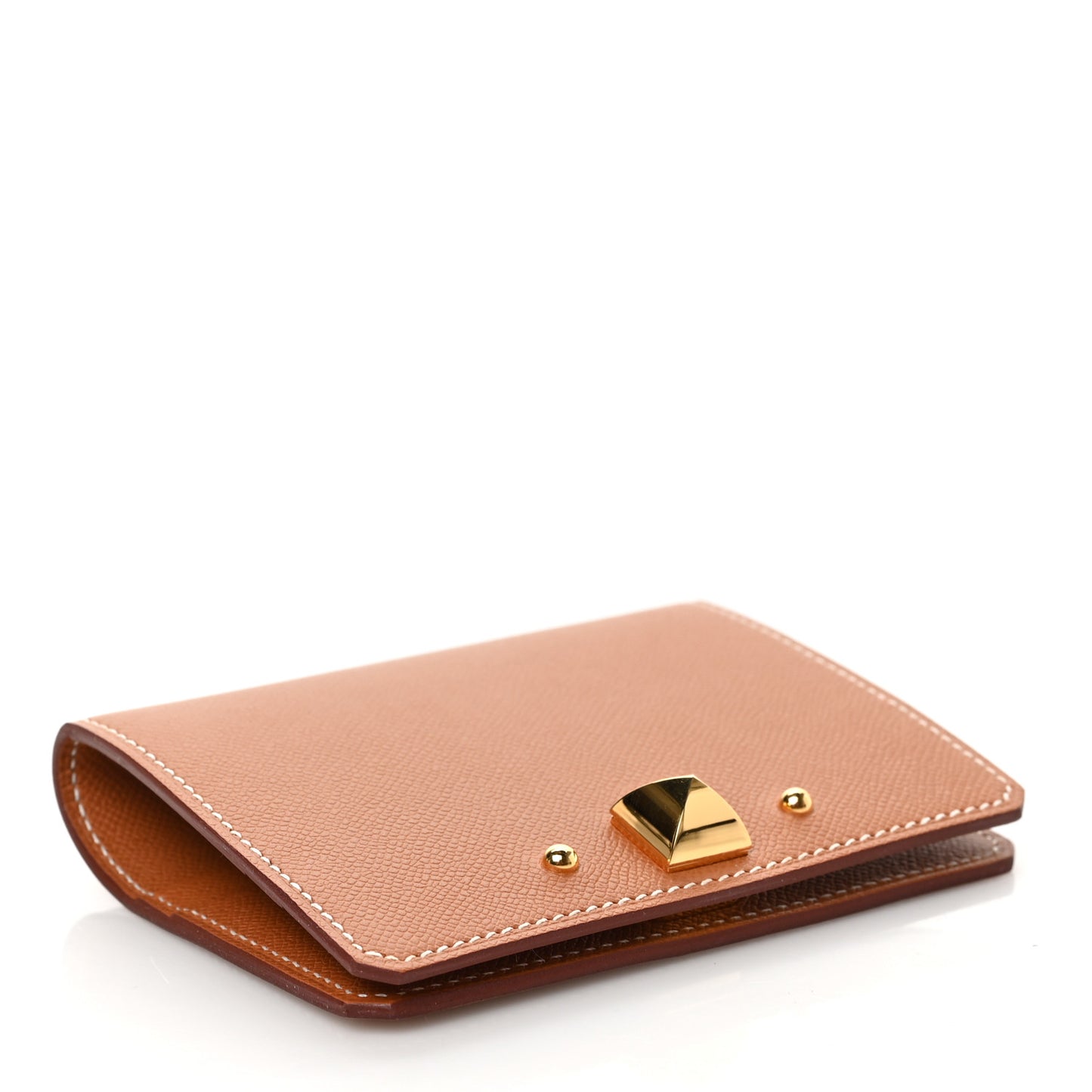 Madame Calfskin Medor Card Holder Gold