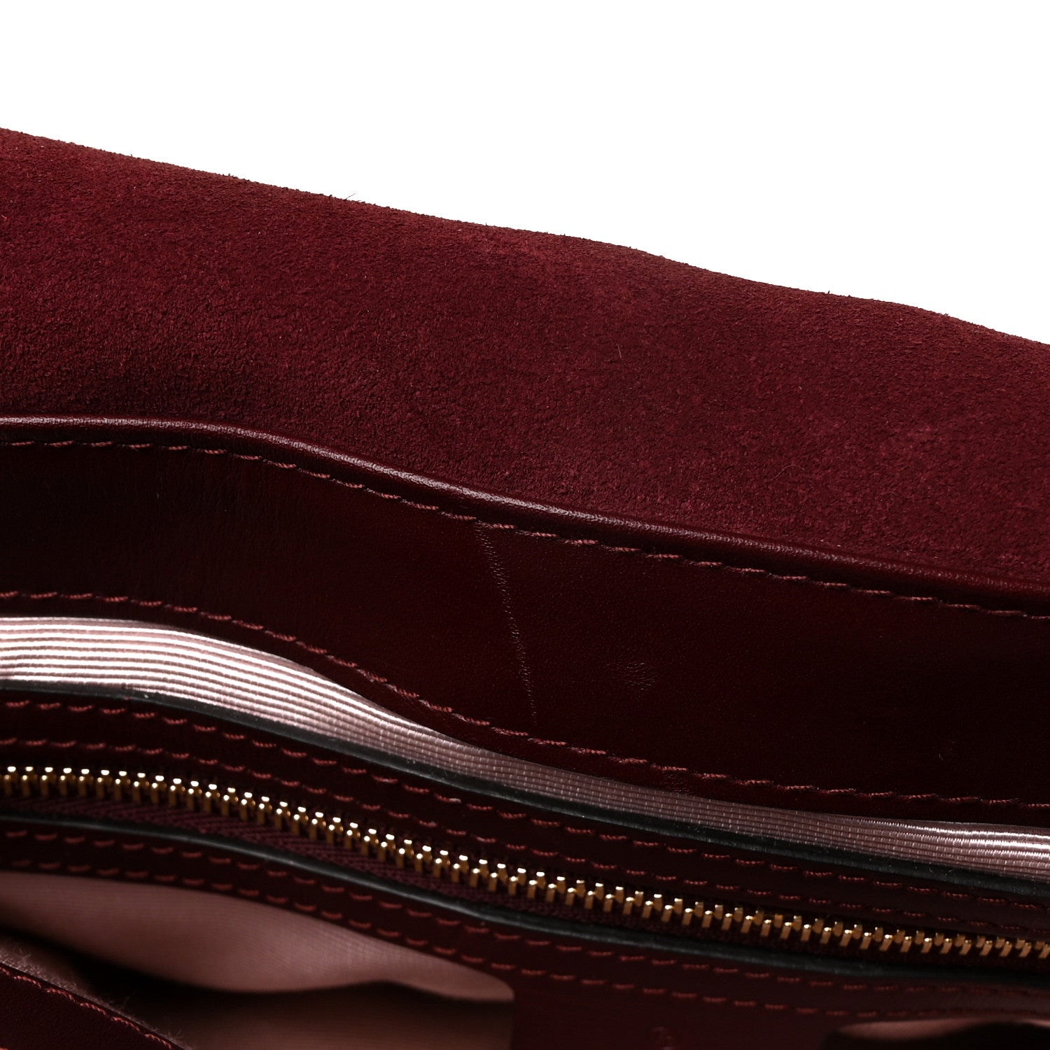 Gucci Suede Medium Arli Flap Shoulder Bag Vintage Bordeaux 10 of 10