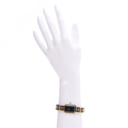 Chanel Stainless Steel Lambskin 20mm Chain Premiere Quartz Watch Gold M 2 of 8