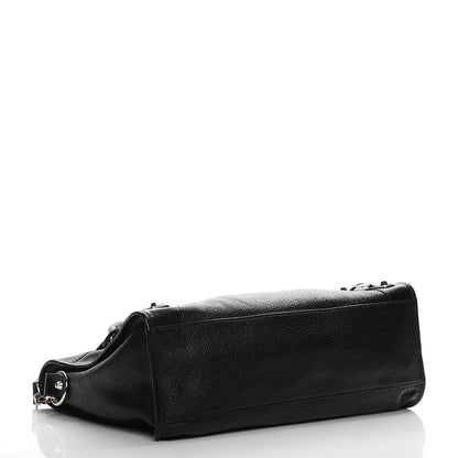 Balenciaga Chevre Silver Metallic Edge Hardware City Black 5 of 8