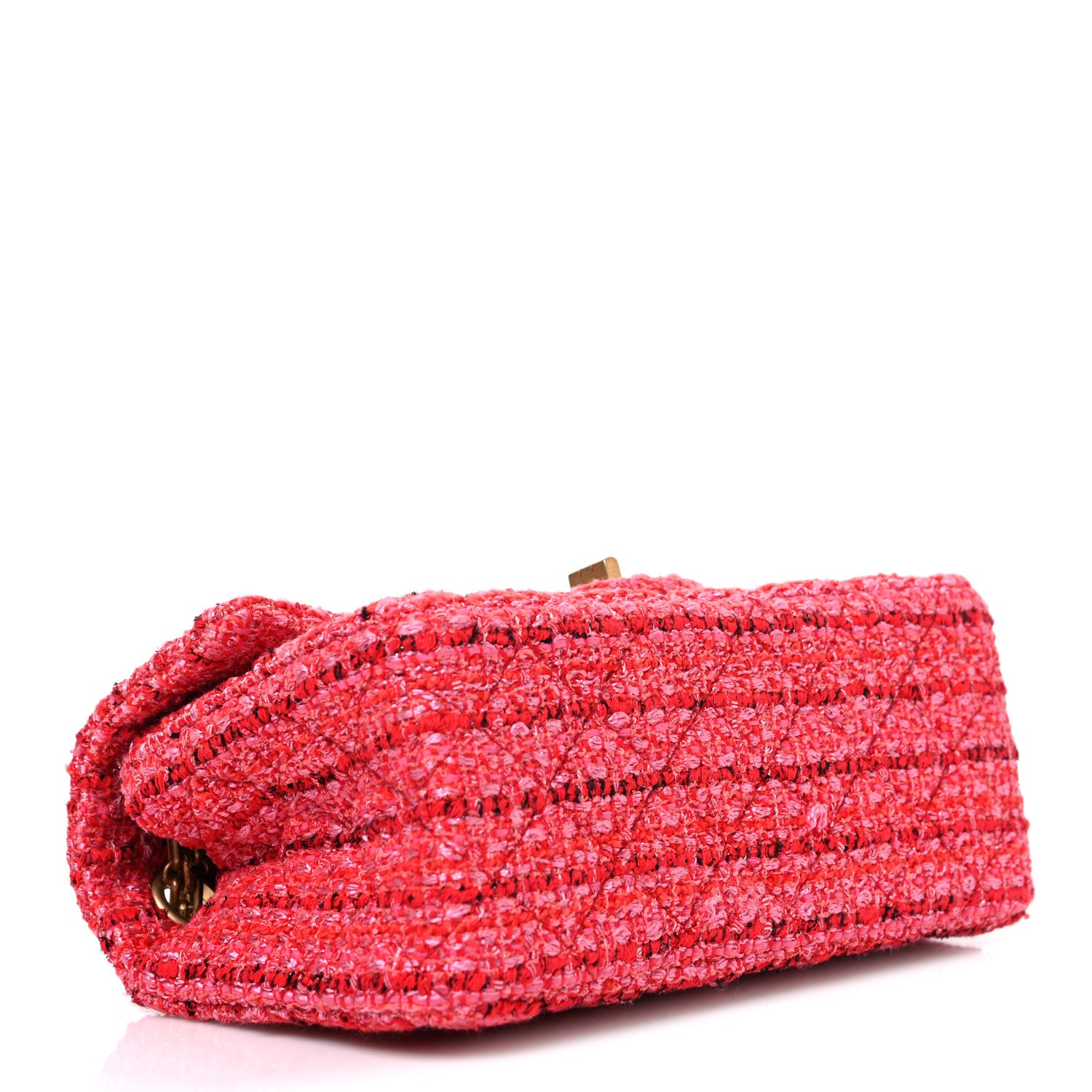 Chanel Tweed Quilted Mini 2.55 Reissue Flap Red Ecru Black 4 of 10