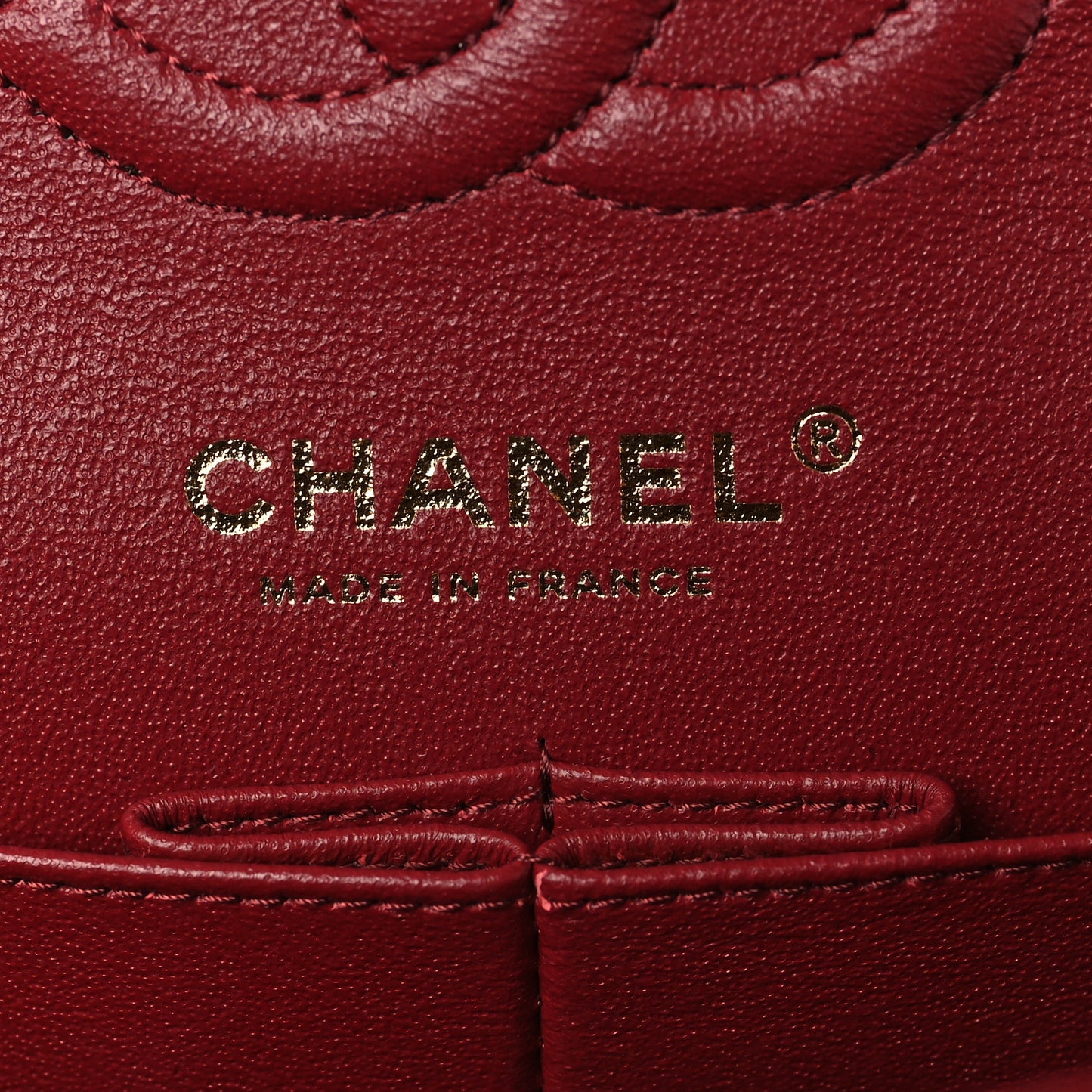 Caviar Quilted Small Double Flap Burgundy