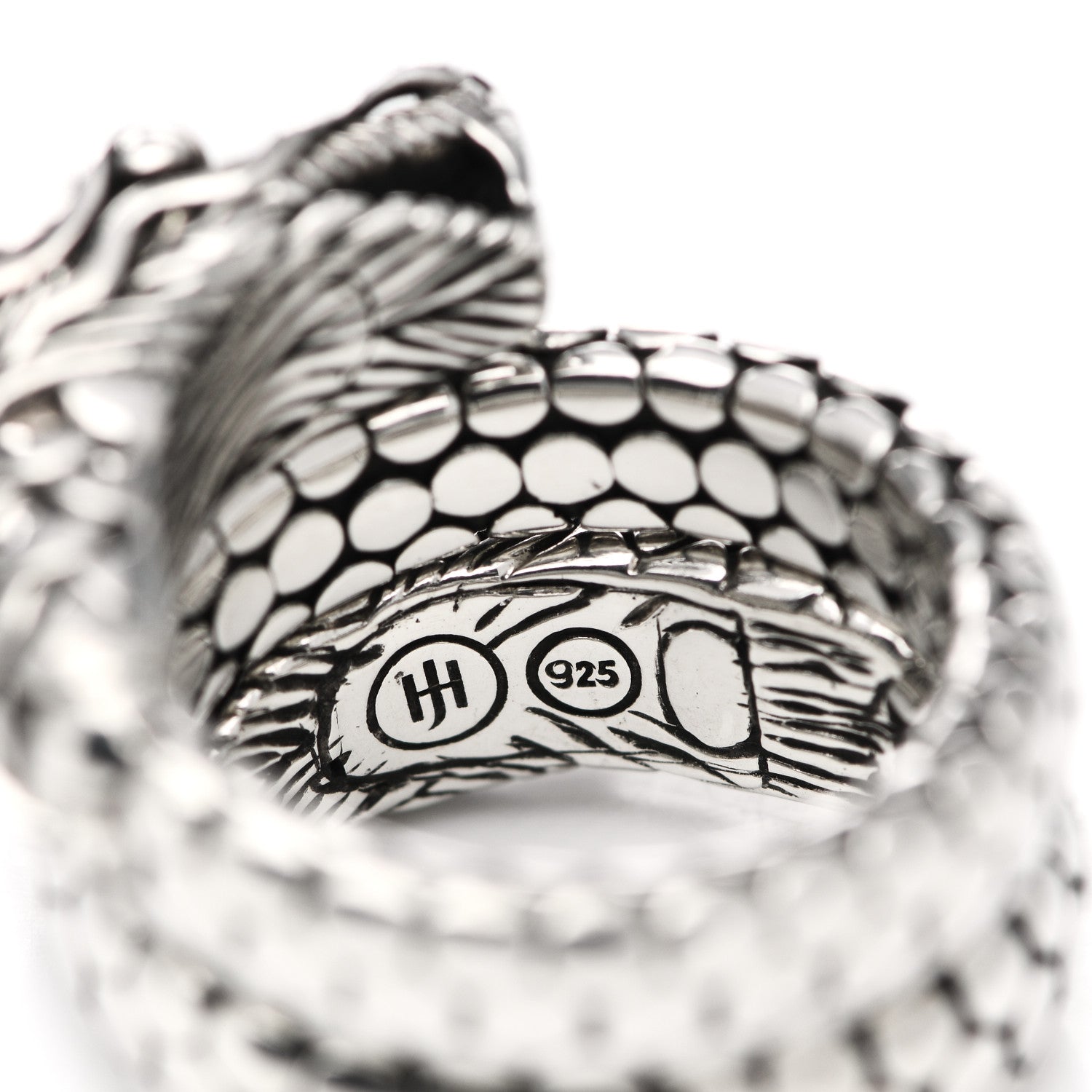John Hardy Sterling Silver Legends Naga Dragon Coil Ring 56 7.5 5 of 6