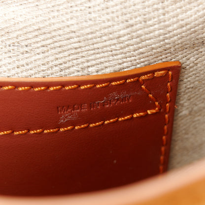 Chloe Suede Calfskin Mini Marcie Round Crossbody Bag Henna Orange 7 of 11
