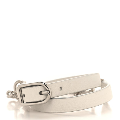 Hermes Swift Etrier Double Tour Bracelet T2 White 3 of 5