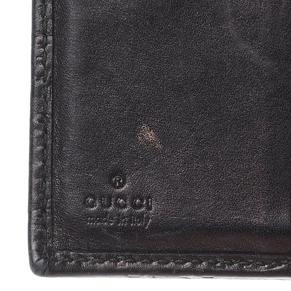 Gucci Guccissima Metal Bar French Flap Wallet Black 6 of 12