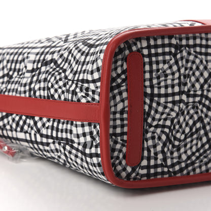 MCM Visetos Medium Liz Reversible Shopper Tote Black Red 13 of 15