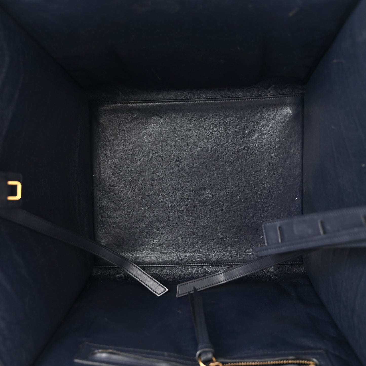 Crocodile Embossed Nubuck Medium Phantom Luggage Navy Blue