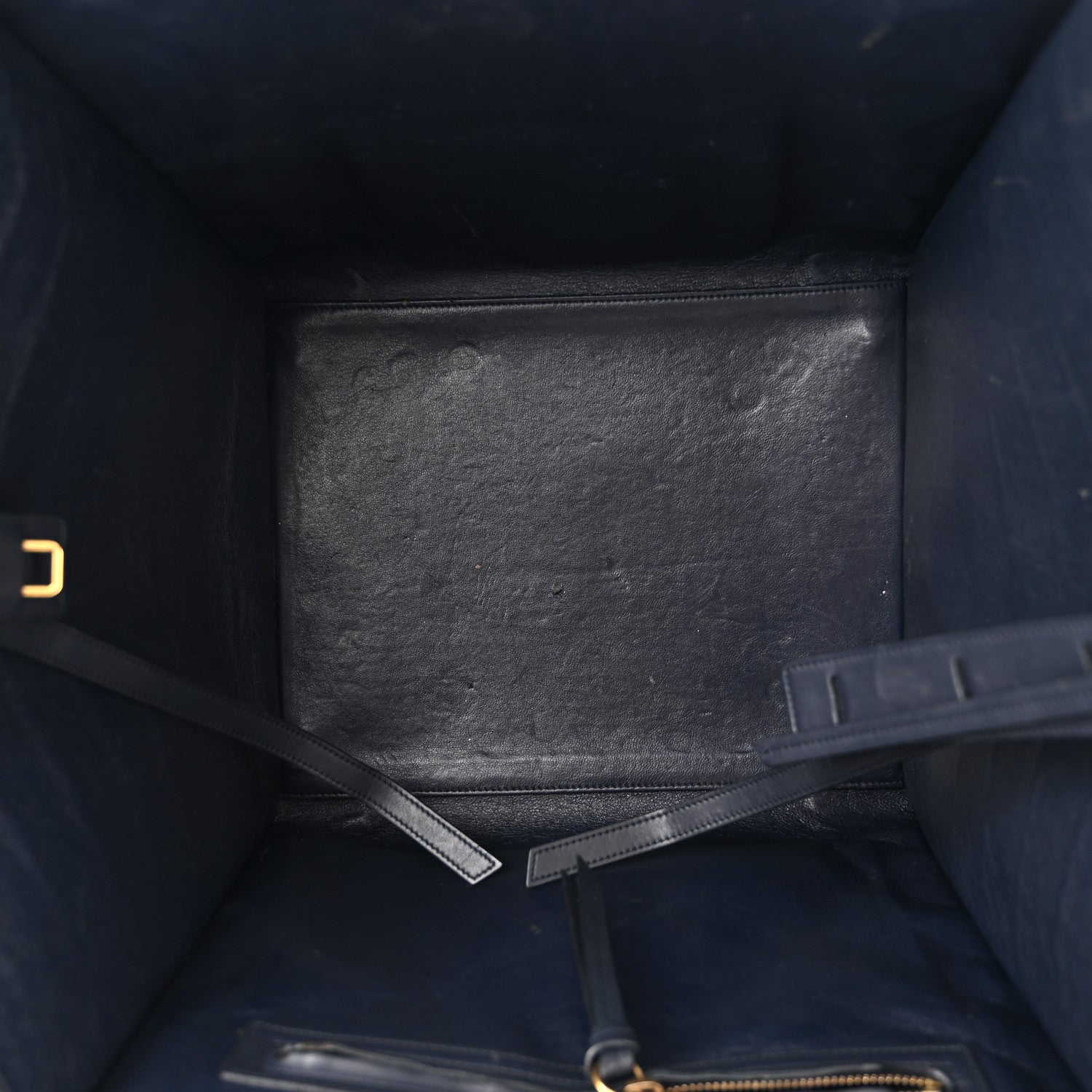 Celine Crocodile Embossed Nubuck Medium Phantom Luggage Navy Blue 5 of 14