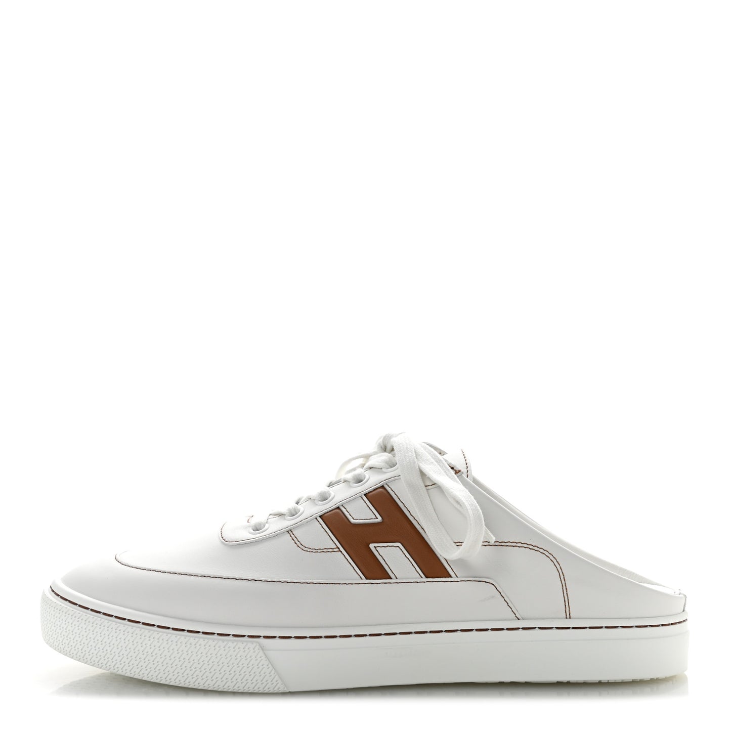 Calfskin Mens Keep Mule Sneakers 42 White Naturel