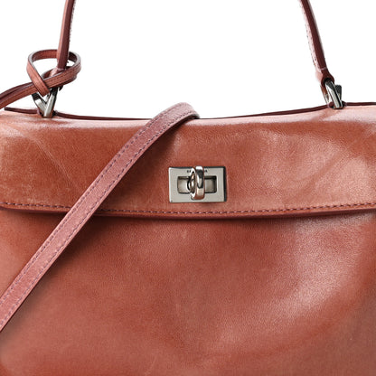 Balenciaga Vegetable Tanned Lambskin Mini Rodeo Top Handle Handbag Rose Quartz 8 of 13