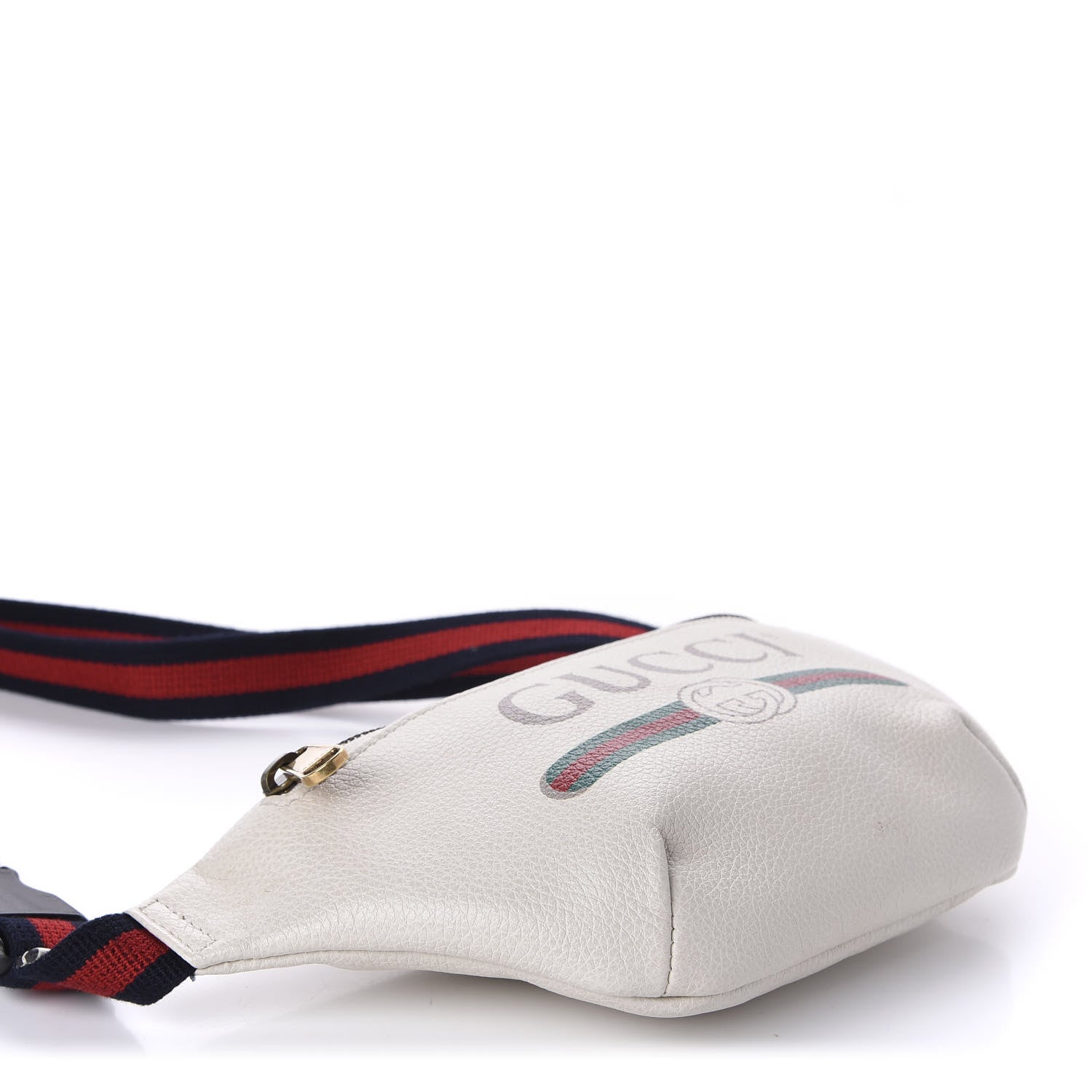 Gucci Grained Calfskin Small Logo Belt Bag White 4 of 12
