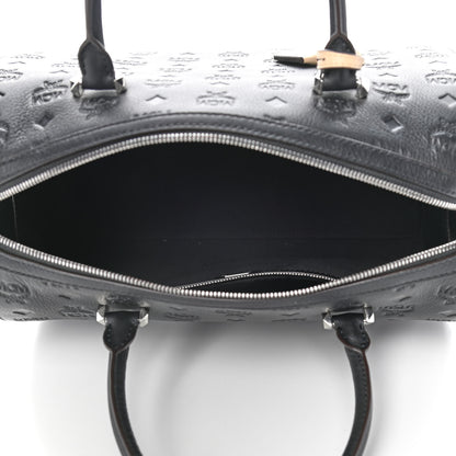 MCM Calfskin Ottomar Monogram Essential Boston Bag Black 5 of 10