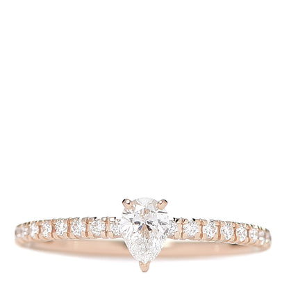 Cartier 18K Pink Gold Diamond Etincelle De Cartier Pear Cut Engagement Ring 47 4 1 of 6