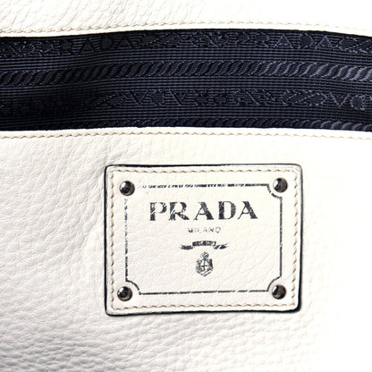 Prada Vitello Daino Side Zip Tote Talco 7 of 9