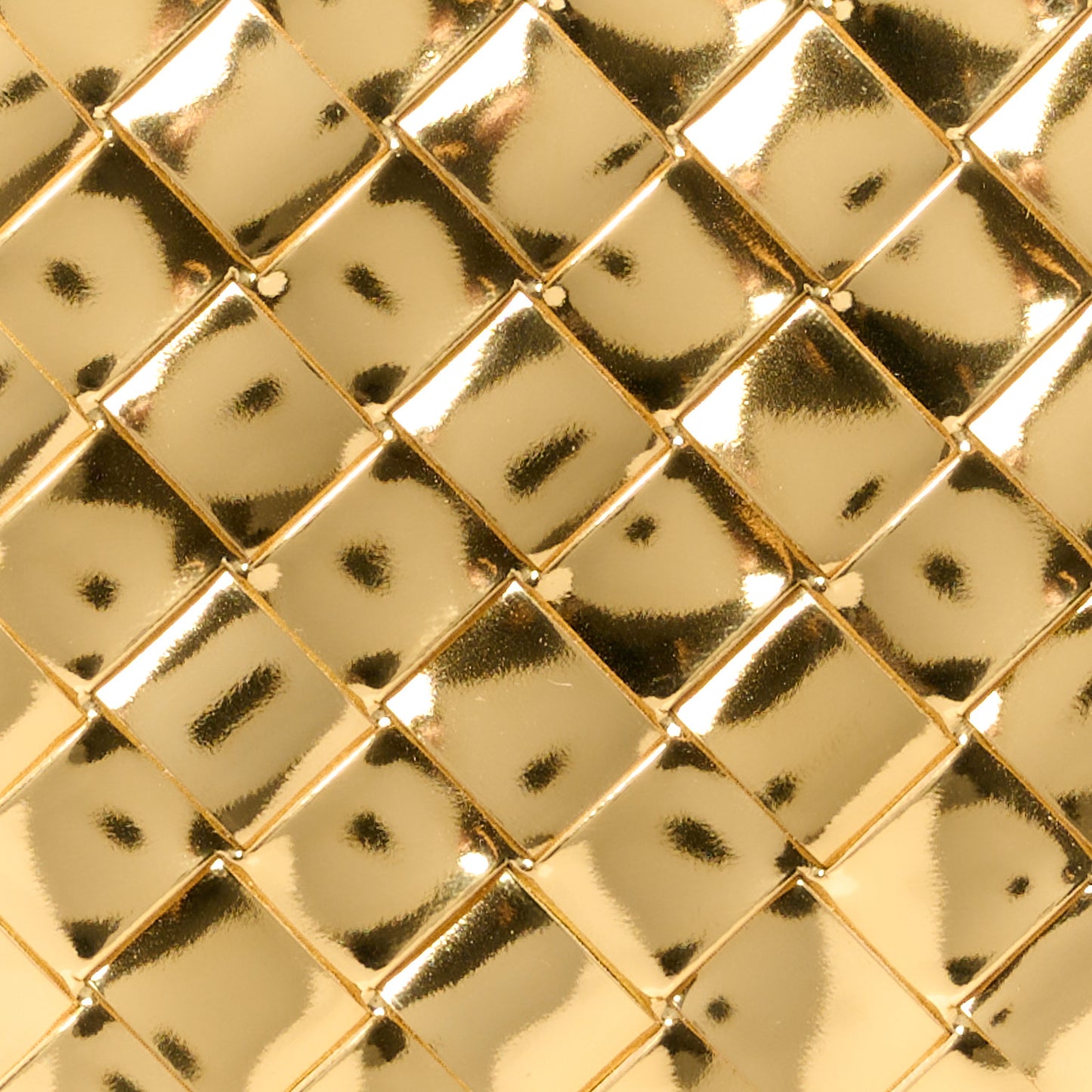 Mirror Laminated Nappa Intrecciato Mini Sardine Bag Gold