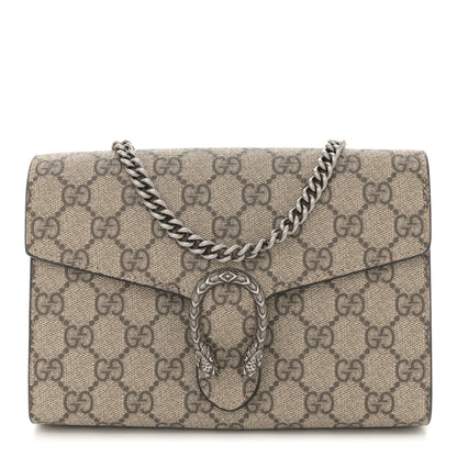 Gucci GG Supreme Monogram Mini Dionysus Chain Wallet Beige Taupe 1 of 10