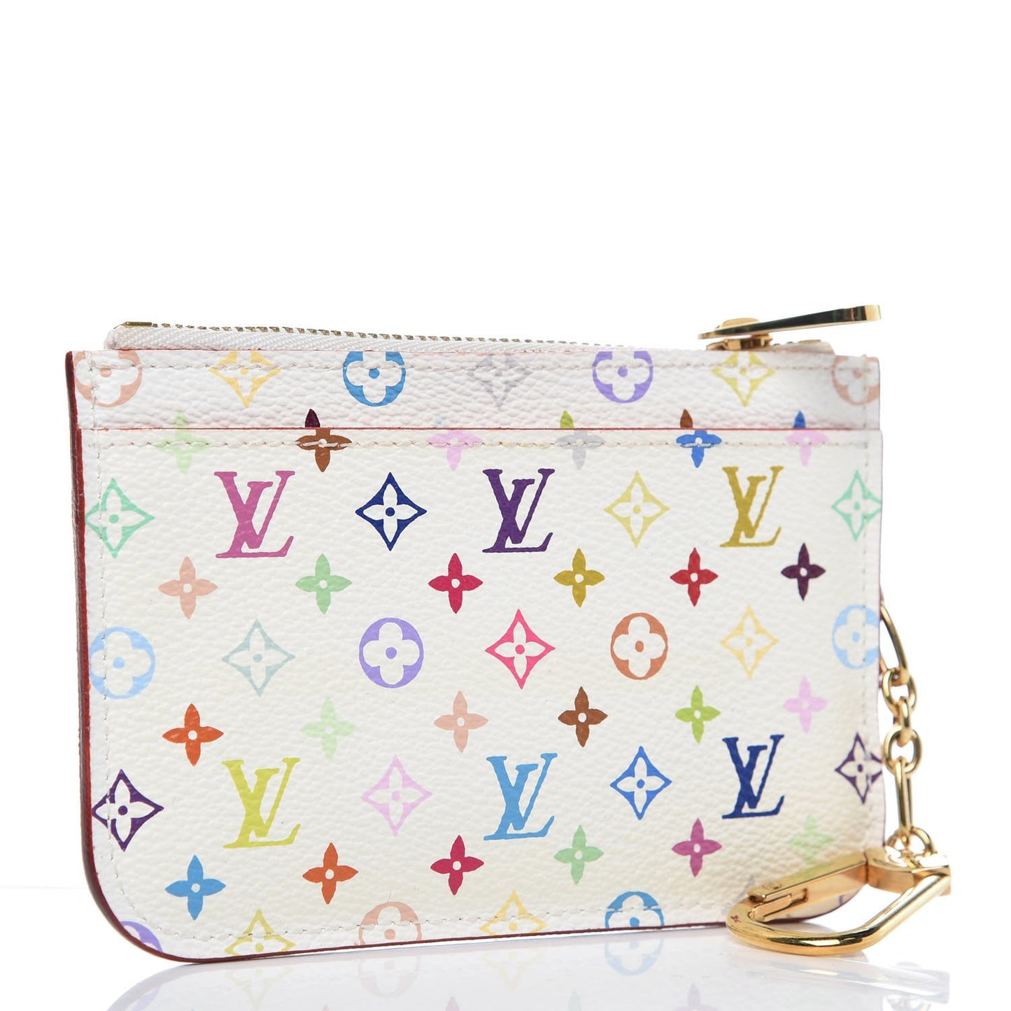 Monogram Multicolor Key Pouch White Litchi