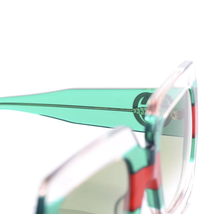 Gucci Square Web Frame GG0178S Sunglasses Green Red 7 of 8