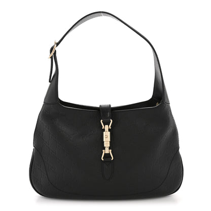 Gucci Guccissima Small Jackie O Hobo Black 1 of 14