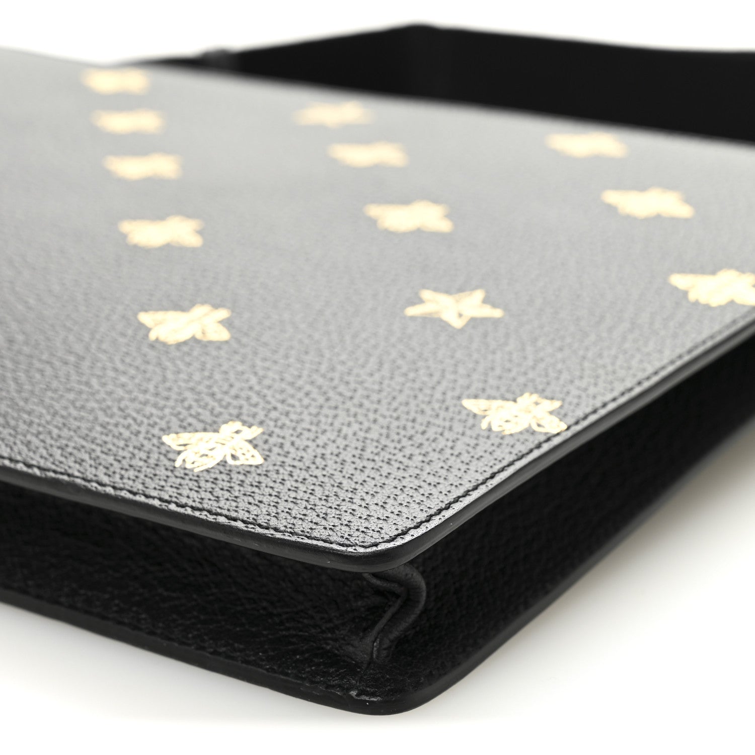 Gucci Grained Calfskin Bee Star Messenger Black 11 of 11