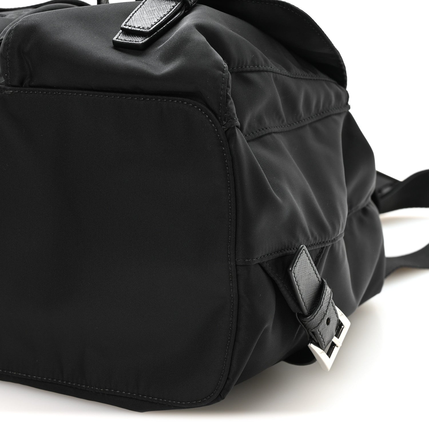 Prada Re-Nylon Vela Saffiano Medium Backpack Black 11 of 11