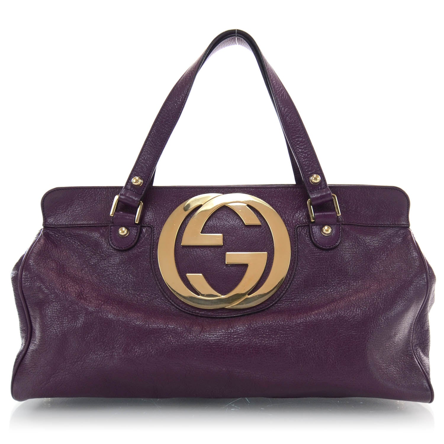 Gucci Leather Blondie Satchel Purple 1 of 7