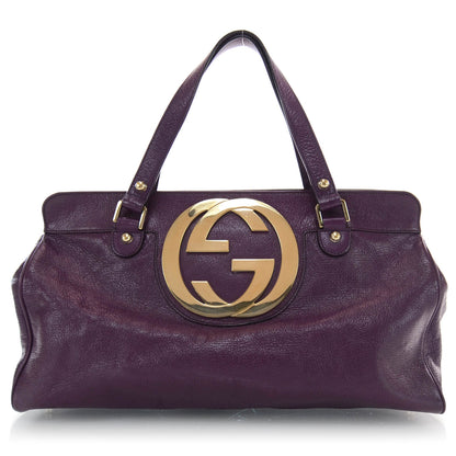 Gucci Leather Blondie Satchel Purple 1 of 7