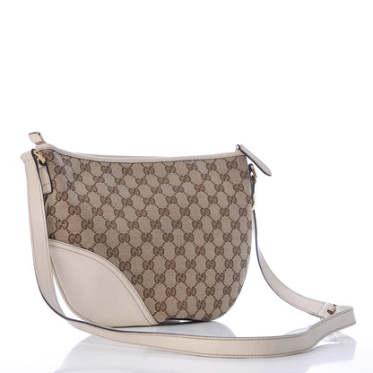Gucci Monogram Medium New Britt Half Moon Hobo White 3 of 8