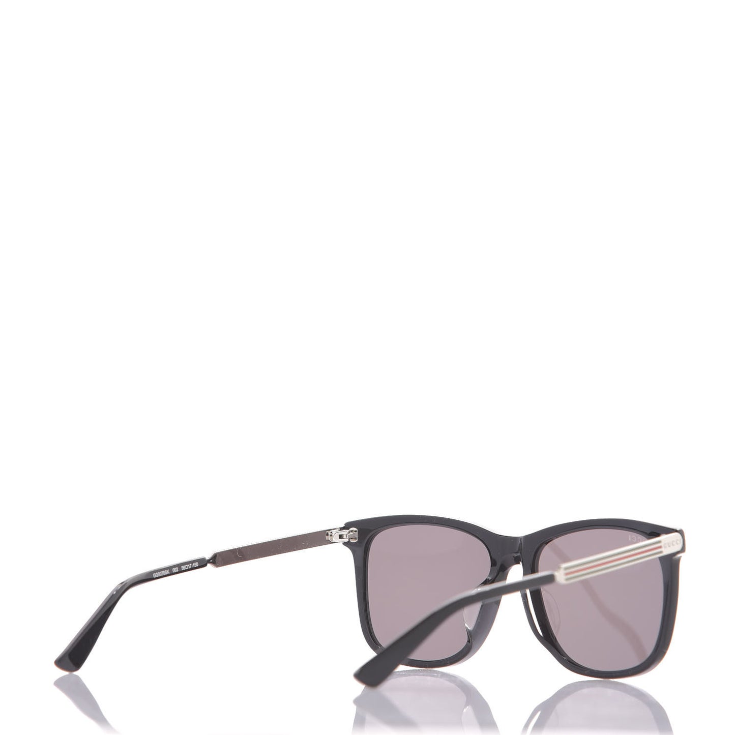 Acetate Square Frame Web Sunglasses GG0078SK Black