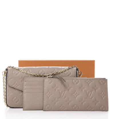 Louis Vuitton Empreinte Pochette Felicie Chain Wallet Tourterelle 13 of 13