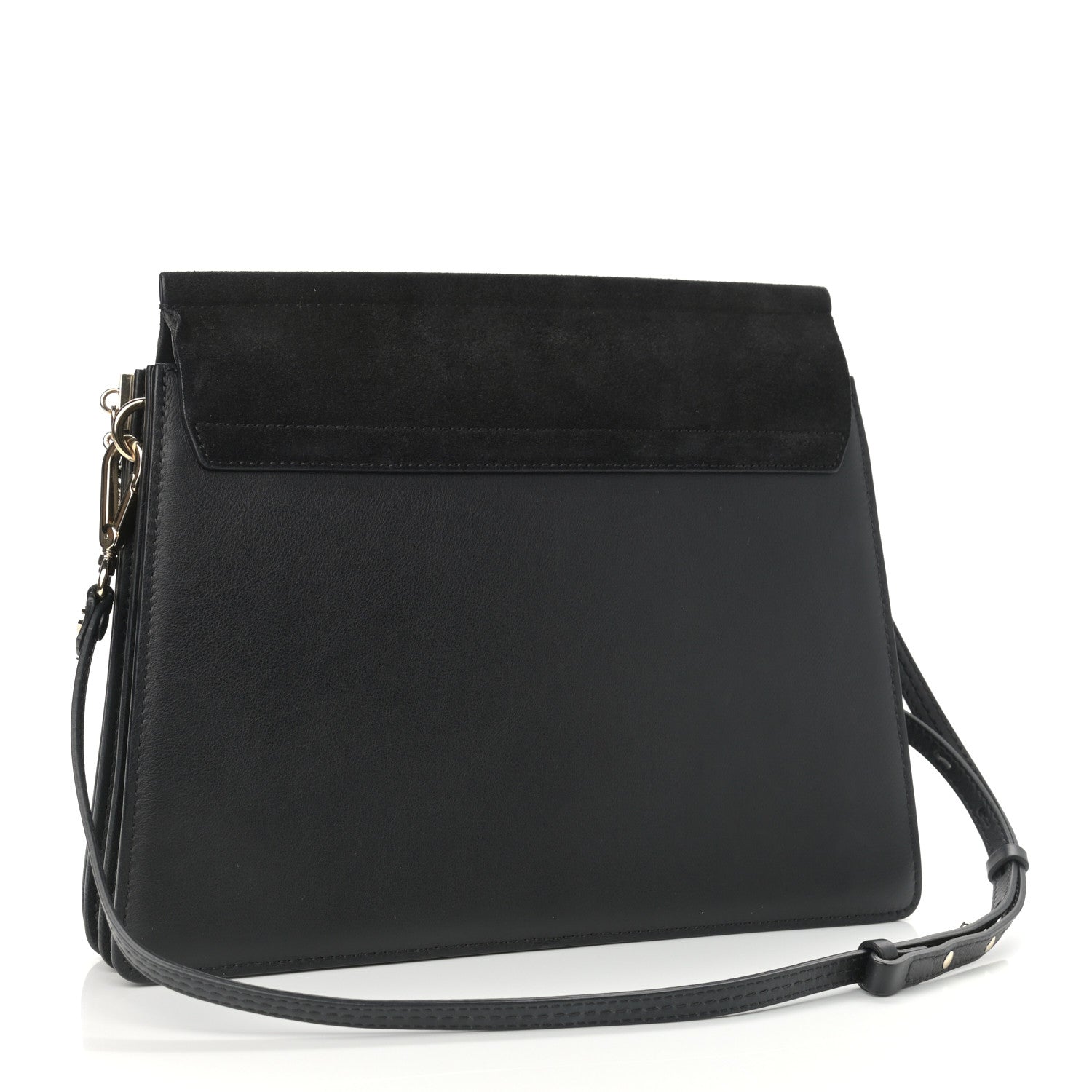 Chloe Suede Calfskin Medium Faye Shoulder Bag Black 3 of 11