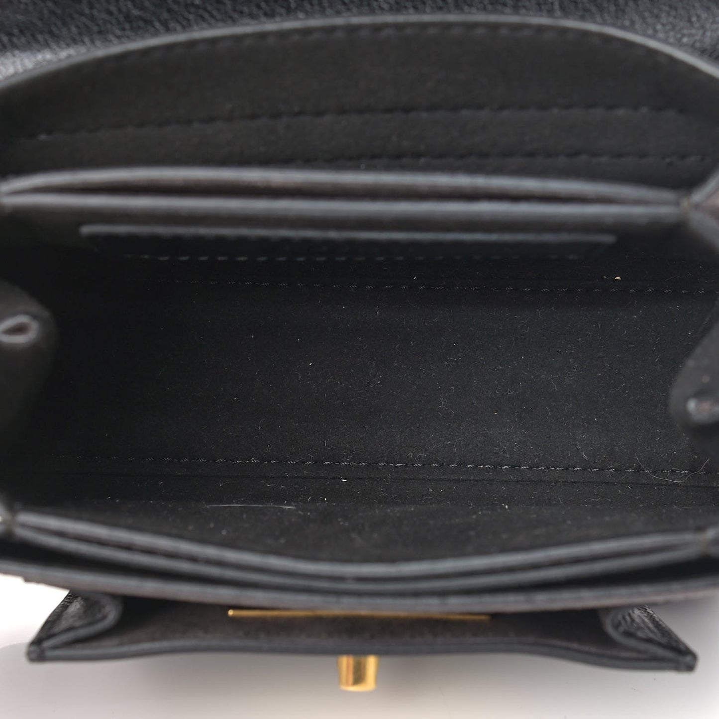 Goatskin Suede Mini GV3 Shoulder Bag Black